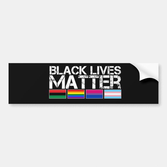 Black Lives Matter LGBT Bumper Sticker (Front)