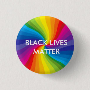 Black Lives Matter/LGBTQ 3 Cm Round Badge