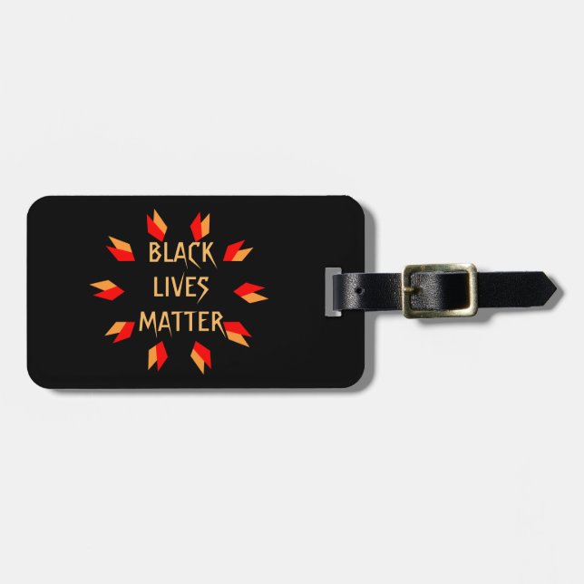Black Lives Matter Luggage Tag (Front Horizontal)