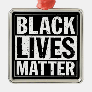 "BLACK LIVES MATTER" METAL TREE DECORATION