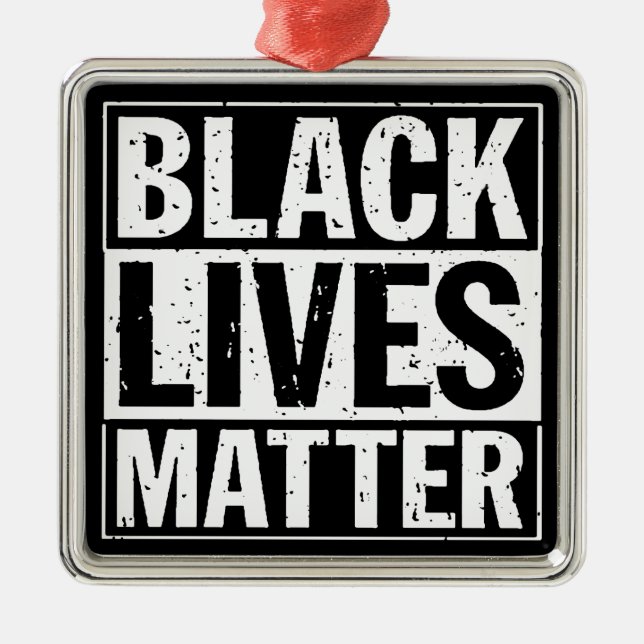 "BLACK LIVES MATTER" METAL TREE DECORATION (Front)