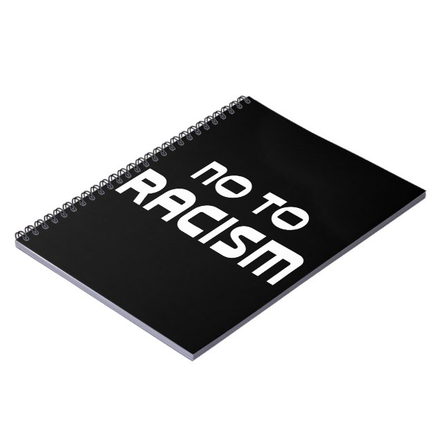 Black Lives Matter No To Racism Notebook (Left Side)
