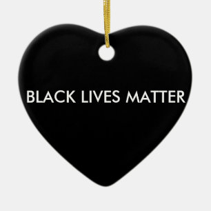 Black Lives Matter Ornament, BLM Ceramic Tree Decoration