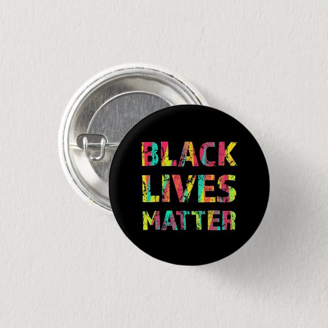 Black Lives Matter Painting 01 Let's Take A Stand 3 Cm Round Badge (Front & Back)