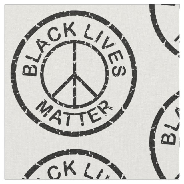 black lives matter peace sign fabric (Close Up)
