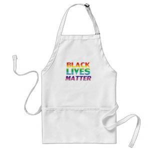 Black lives matter, pride lgbt lgbtq rainbow apron