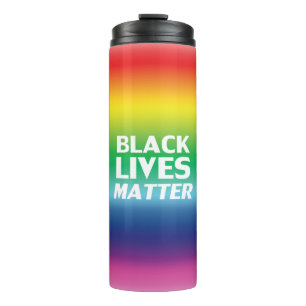 "Black Lives Matter" pride lgbtq lgbt rainbow Thermal Tumbler