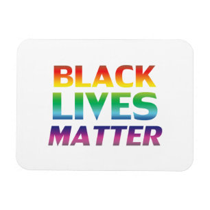 "black lives matter" Pride lgbtq lgbt white - Magnet