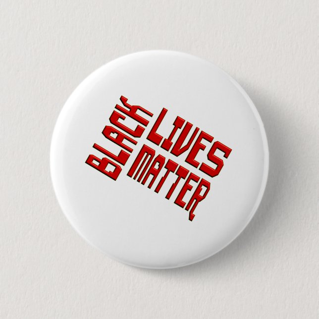 BLACK LIVES MATTER - RACISM IS A CANCER 6 CM ROUND BADGE (Front)