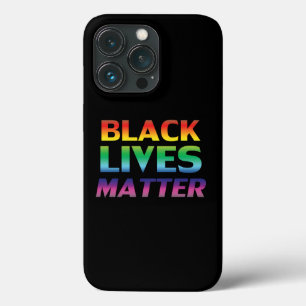Black Lives Matter rainbow typography lgbt black iPhone 13 Pro Case