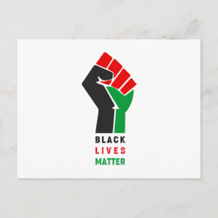 Black Lives Matter raised fist symbol African Amer Postcard