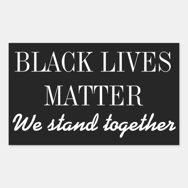 Black Lives Matter Rectangular Sticker (Front)