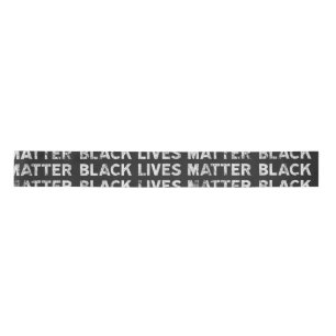 Black Lives Matter repeating text block tape Satin Ribbon