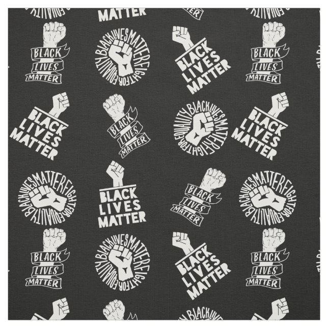 black lives matter seamless pattern blm protest 20 fabric (Swatch)