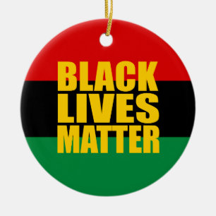 "BLACK LIVES MATTER" single-sided Ceramic Tree Decoration