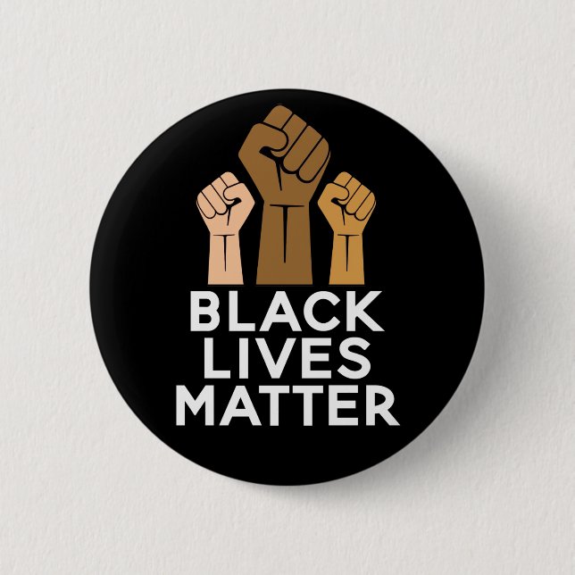 Black Lives Matter - Solidarity Fist Pump 6 Cm Round Badge (Front)