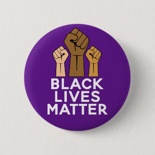 Black Lives Matter - Solidarity Fist Pump 6 Cm Round Badge
