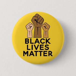 Black Lives Matter - Solidarity Fist Pump 6 Cm Round Badge