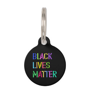 Black Lives Matter Stencil 01 Editable Pet Tag