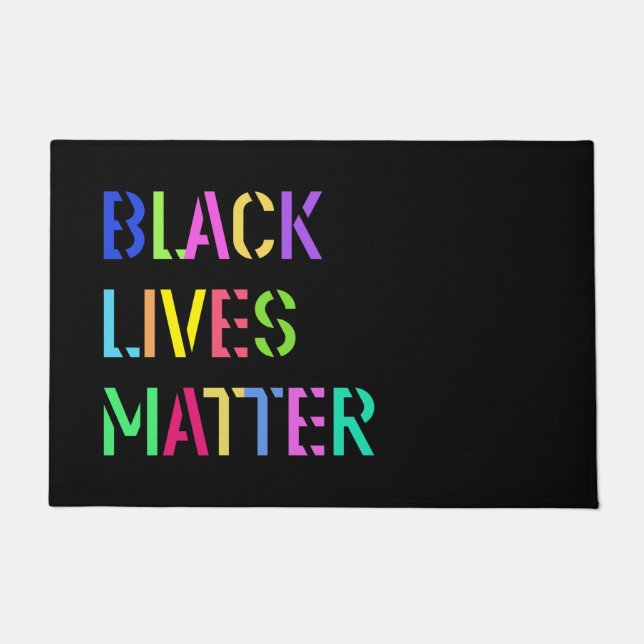 Black Lives Matter Stencil 01 Multi Sizes Editable Doormat (Front)