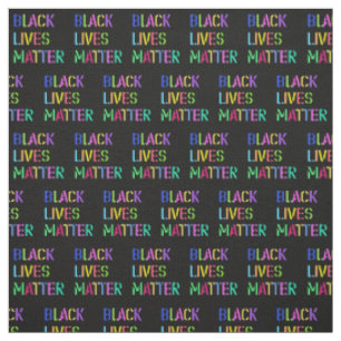 Black Lives Matter Stencil 01 Small Pattern Fabric