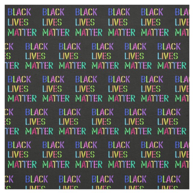 Black Lives Matter Stencil 01 Small Pattern Fabric (Swatch)
