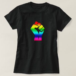 Black Lives Matter Symbol LGBTQ Pride Rainbow T-Shirt