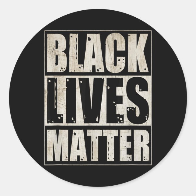 Black Lives Matter tee Classic Round Sticker (Front)