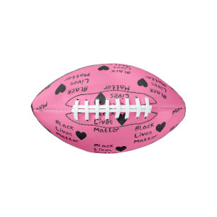 Black Lives Matter Text Girly Pink Colour Hearts American Football