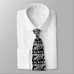 Black lives matter tie<br><div class="desc">Black lives matter neck tie featuring bold,  eyecatching white typography design pattern.</div>