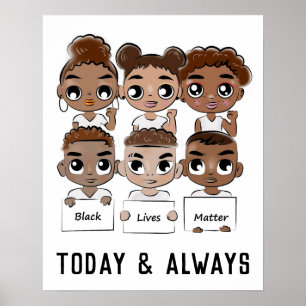 Black Lives Matter Today and Always Poster