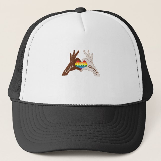 BLACK LIVES MATTER TRUCKER HAT (Front)