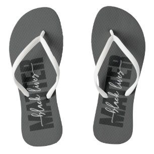 Black Lives Matter Typography Flip Flops