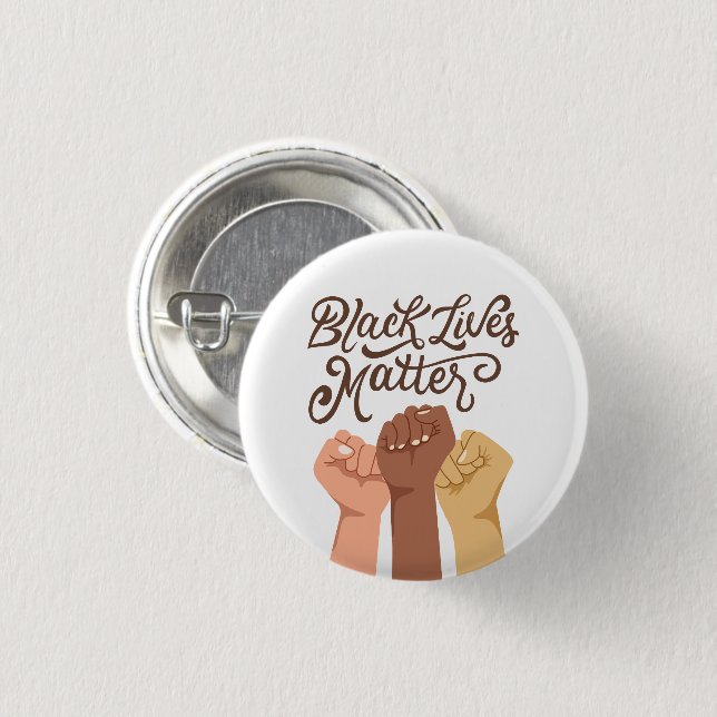 Black Lives Matter - Unity 3 Cm Round Badge (Front & Back)