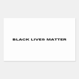 Black Lives Matter white black text minimalist Rectangular Sticker