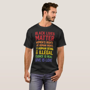Black lives matter-Women's rights are human right T-Shirt