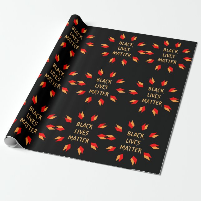Black Lives Matter Wrapping Paper (Unrolled)