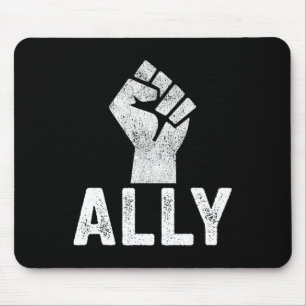 Black Lives Problem Ally Fist Blm Support Mouse Mat
