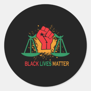 Black Lives Problem Blm Human Rights Black History Classic Round Sticker
