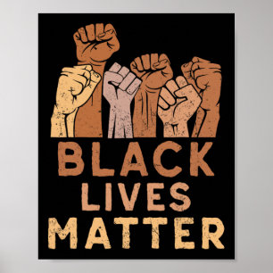 Black Lives Problem Blm Human Rights Black History Poster