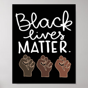 Black Lives Problem Blm Human Rights Black History Poster