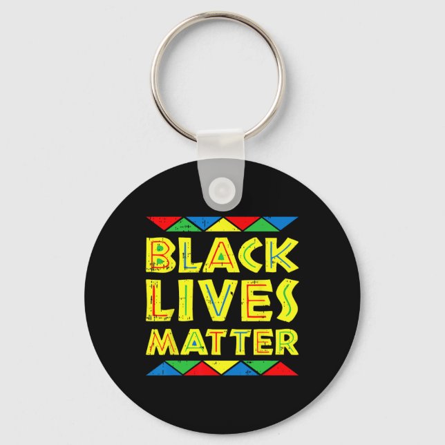 Black Lives Problem History Protest African Americ Key Ring (Front)