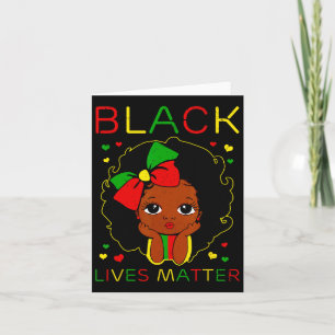 Black Lives Problem Little Melanin Princess Black Card