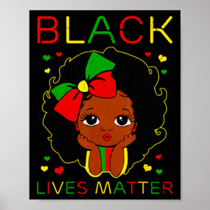 Black Lives Problem Little Melanin Princess Black Poster