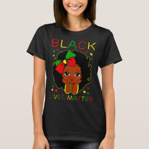 Black Lives Problem Little Melanin Princess Black T-Shirt