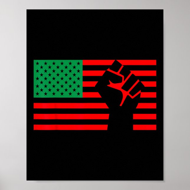 Black Lives Problem Pan African American Unia Flag Poster (Front)