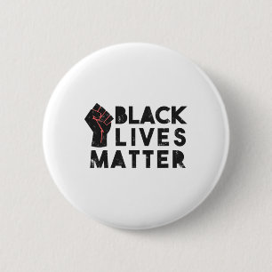 Black Lives Problem Protest Political Power Fist R 6 Cm Round Badge