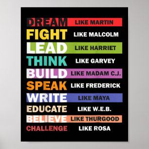 Black Lives Problems Black Leaders Black History M Poster
