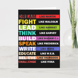 Black Lives S Black Leaders Black History Month  Card