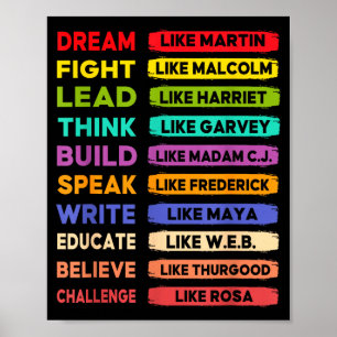 Black Lives S Black Leaders Black History Month Poster